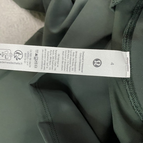 Lululemon Wunder Under SmoothCover HR Tight 25" size 4 Green Leggings Yoga Gym - Picture 5 of 10